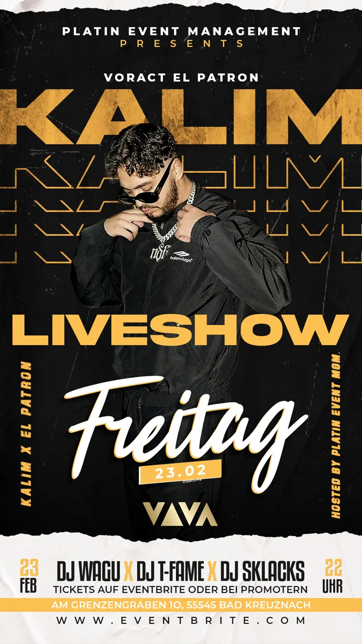 Flyer: Kalim · Liveshow