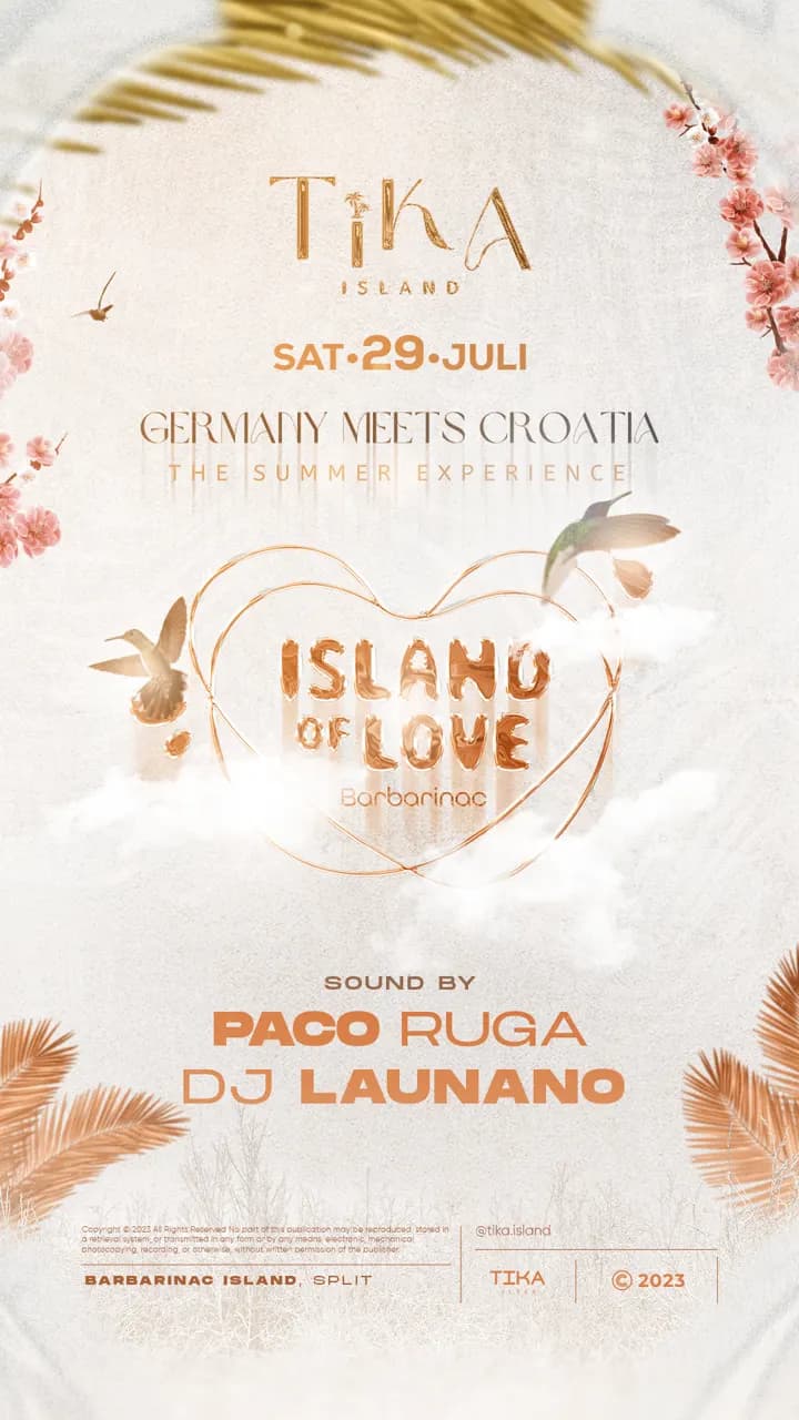 Flyer: Tika Island · Island of Love